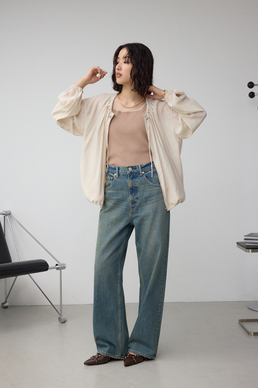 ノーカラーシアーブルゾン 詳細画像