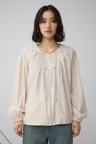 ノーカラーシアーブルゾン 詳細画像