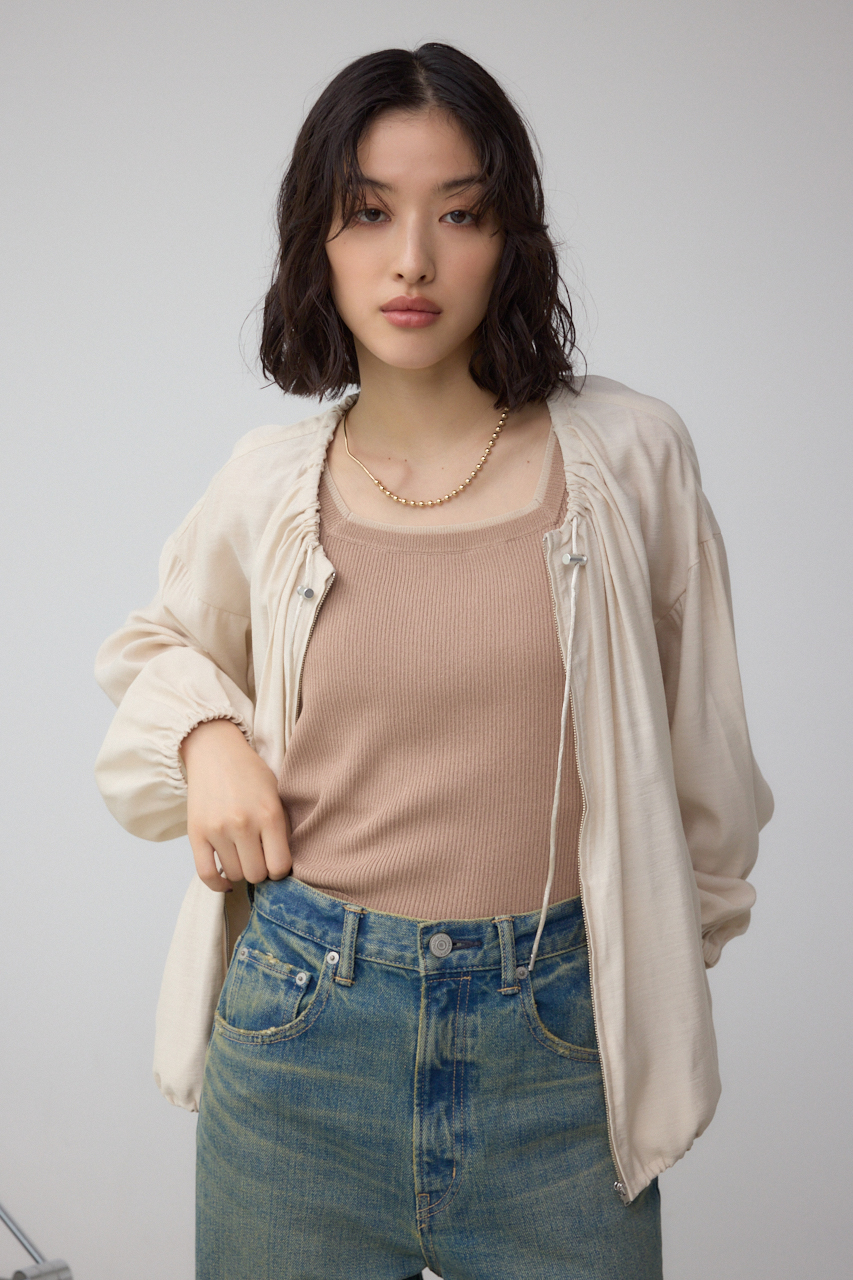 ノーカラーシアーブルゾン｜WOMEN｜250IAB30-2951｜AZUL BY