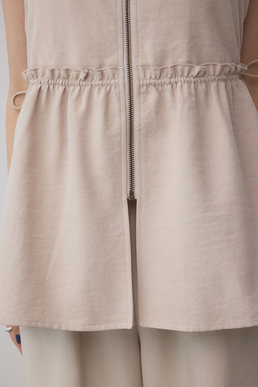 ジップペプラムサイドドロストベスト 詳細画像