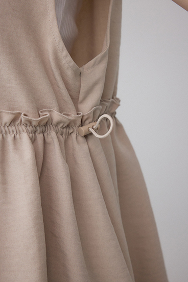 ジップペプラムサイドドロストベスト 詳細画像