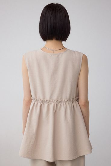 ジップペプラムサイドドロストベスト 詳細画像