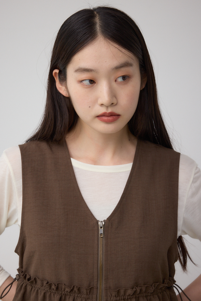 ジップペプラムサイドドロストベスト｜WOMEN｜250IAB30-2961