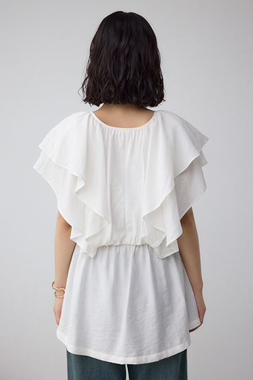 ラッフルペプラムブラウス 詳細画像