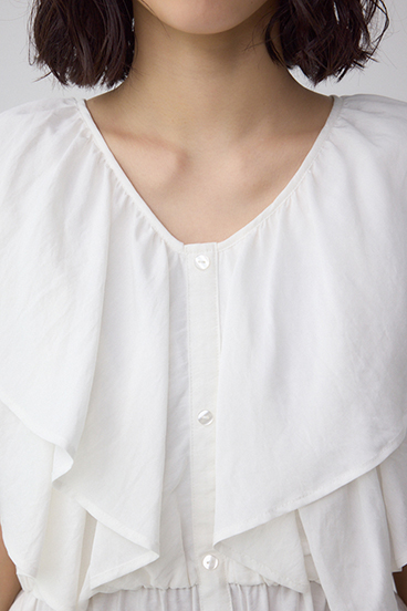ラッフルペプラムブラウス 詳細画像