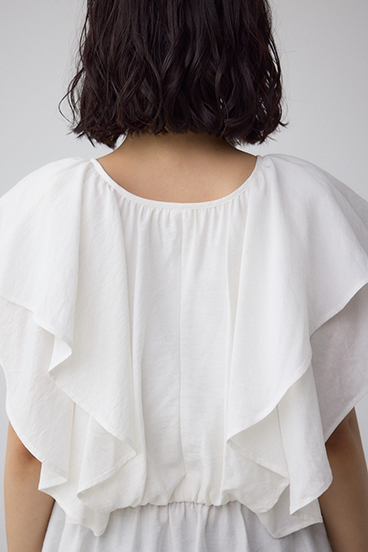 ラッフルペプラムブラウス 詳細画像
