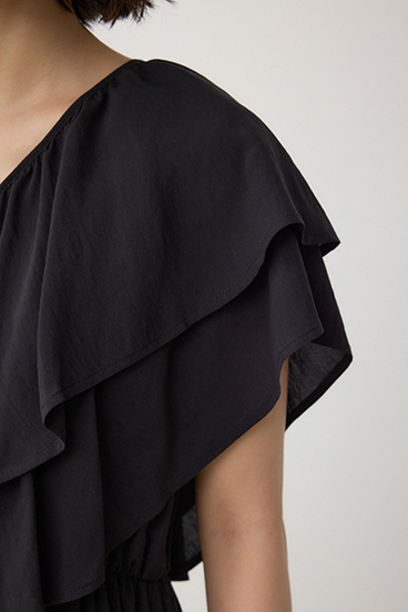 ラッフルペプラムブラウス 詳細画像