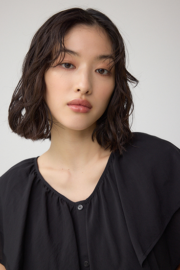 ラッフルペプラムブラウス 詳細画像