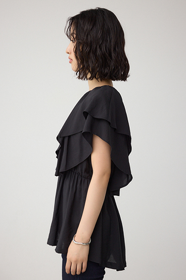 ラッフルペプラムブラウス 詳細画像