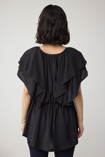 ラッフルペプラムブラウス 詳細画像