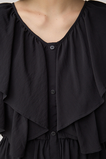 ラッフルペプラムブラウス 詳細画像