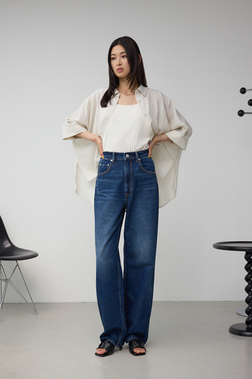 楊柳タックヘムコクーンシャツ 詳細画像