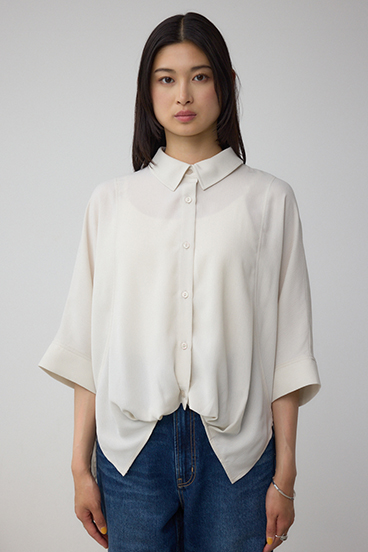 楊柳タックヘムコクーンシャツ 詳細画像