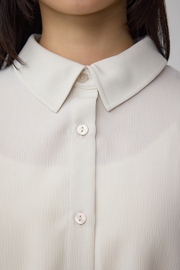 楊柳タックヘムコクーンシャツ 詳細画像