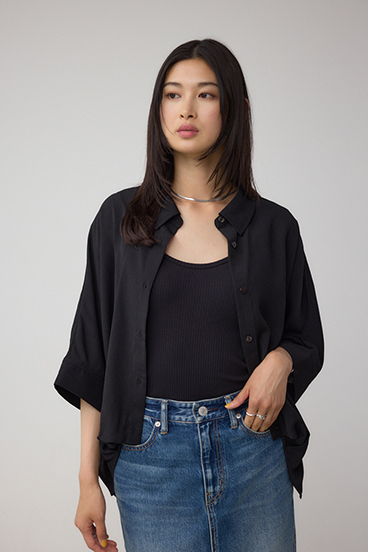 楊柳タックヘムコクーンシャツ 詳細画像