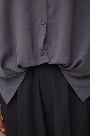 楊柳タックヘムコクーンシャツ 詳細画像