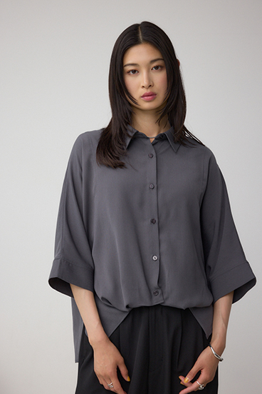 楊柳タックヘムコクーンシャツ 詳細画像