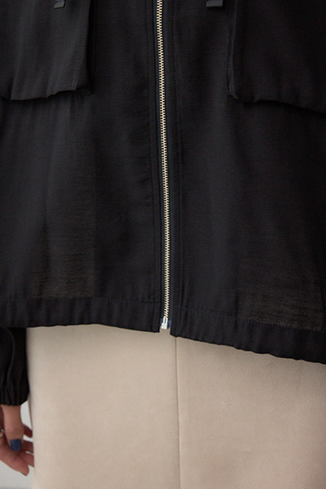 ビッグポケットフーディショートブルゾン 詳細画像