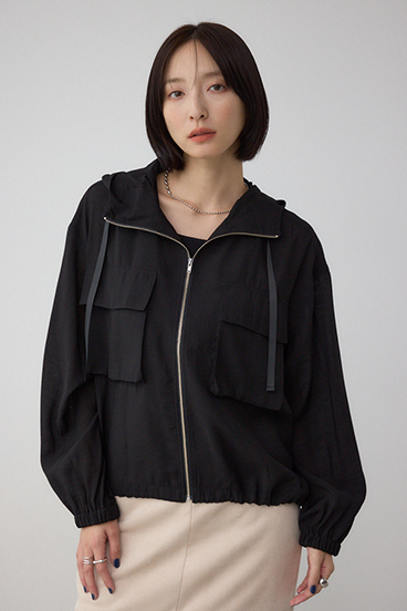 ビッグポケットフーディショートブルゾン 詳細画像