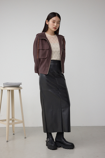 ビッグポケットフーディショートブルゾン 詳細画像