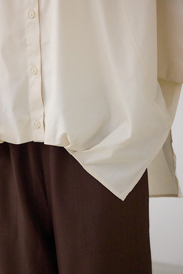 タックヘム長袖コクーンシャツ 詳細画像