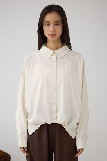 タックヘム長袖コクーンシャツ 詳細画像