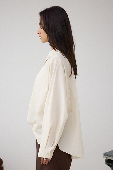 タックヘム長袖コクーンシャツ 詳細画像