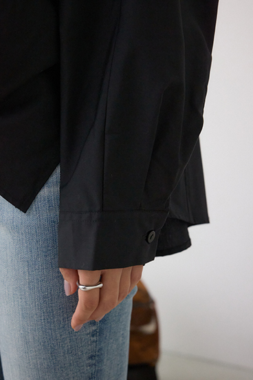 タックヘム長袖コクーンシャツ 詳細画像