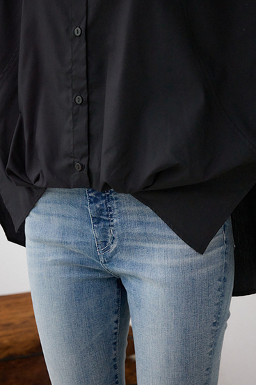 タックヘム長袖コクーンシャツ 詳細画像