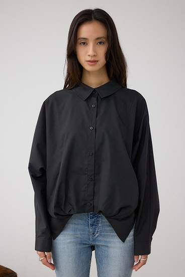 タックヘム長袖コクーンシャツ 詳細画像