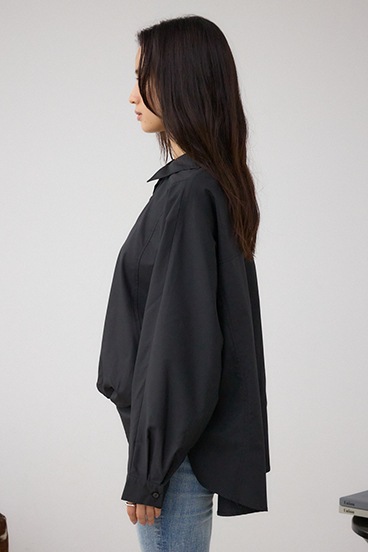 タックヘム長袖コクーンシャツ 詳細画像