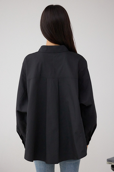 タックヘム長袖コクーンシャツ 詳細画像