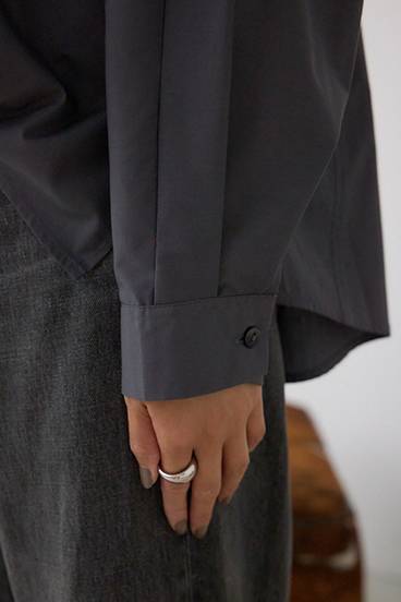 タックヘム長袖コクーンシャツ 詳細画像