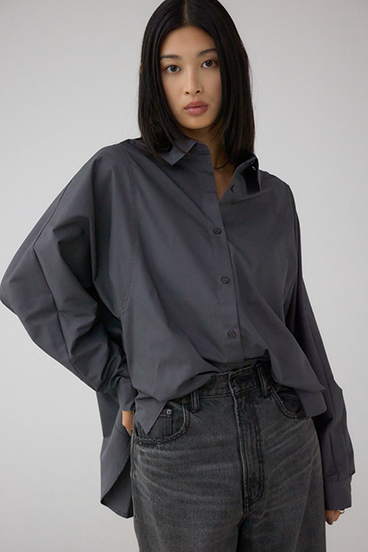 タックヘム長袖コクーンシャツ 詳細画像