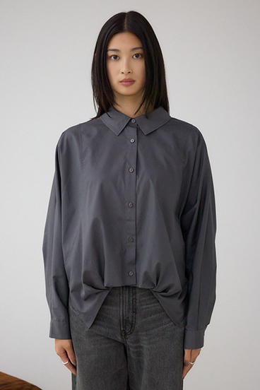 タックヘム長袖コクーンシャツ 詳細画像