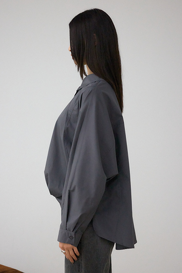 タックヘム長袖コクーンシャツ 詳細画像