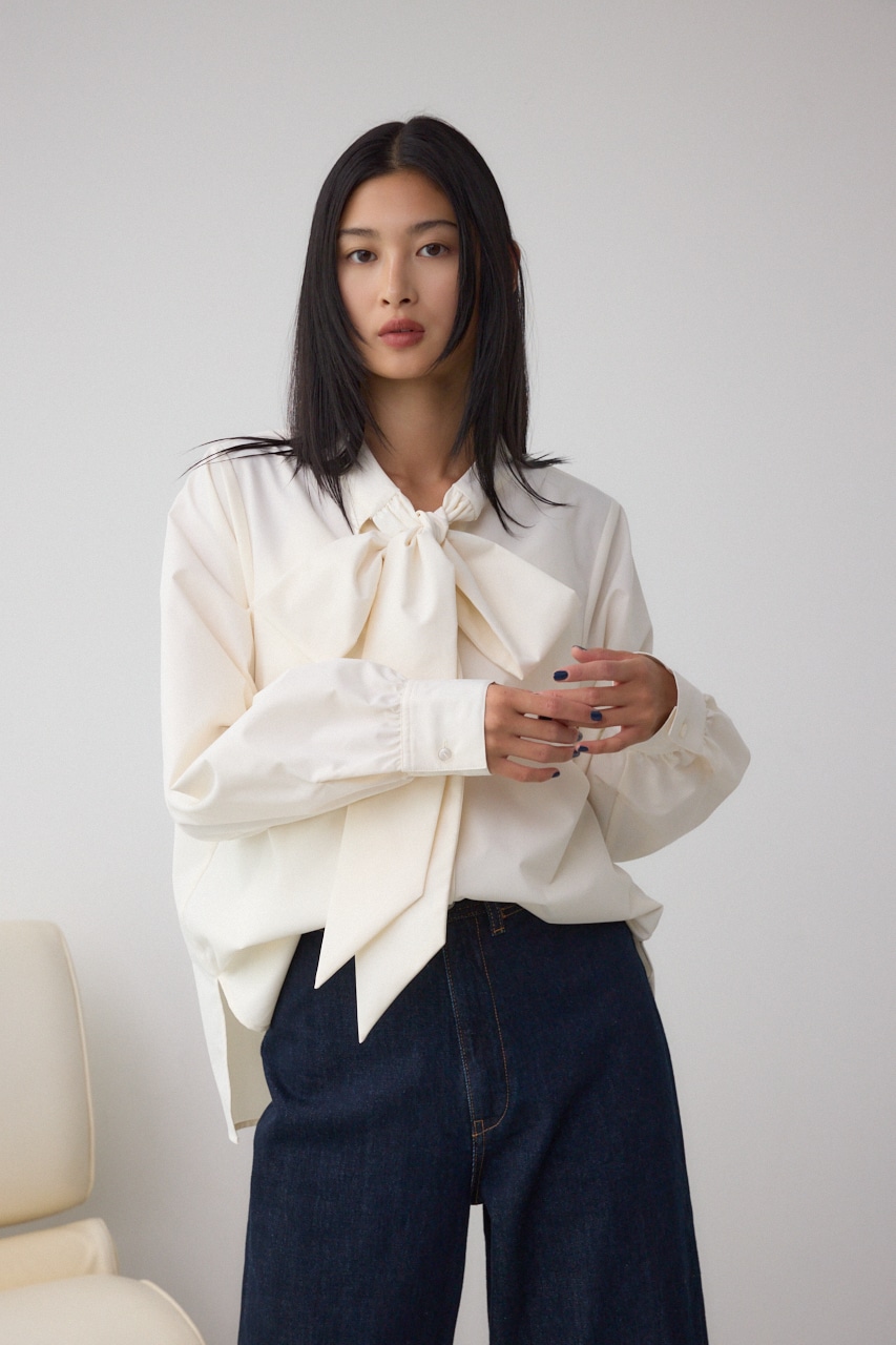 ボウタイリボンブラウス 詳細画像