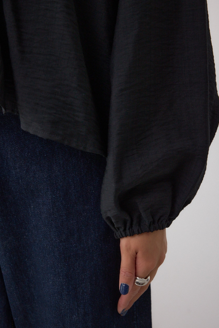 【着丈バリエ】レースアップラッフルブラウス 詳細画像