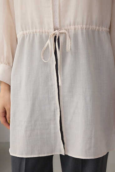 前後2WAY5分袖前リボンブラウス 詳細画像