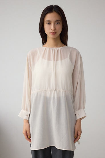 前後2WAY5分袖前リボンブラウス 詳細画像