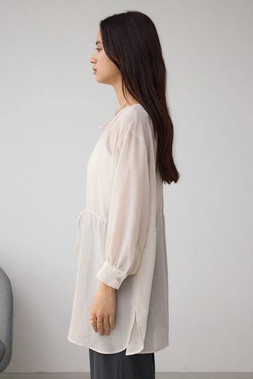 前後2WAY5分袖前リボンブラウス 詳細画像