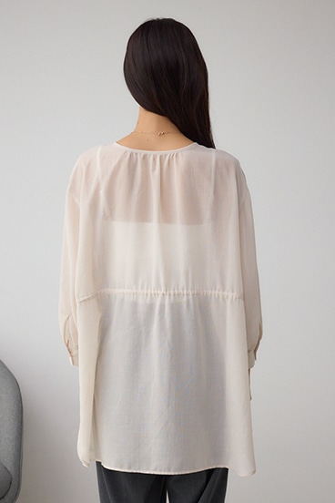 前後2WAY5分袖前リボンブラウス 詳細画像