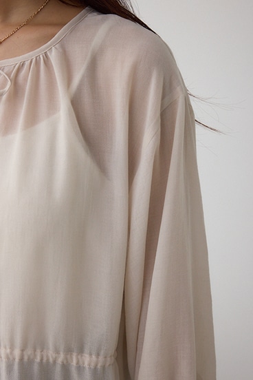 前後2WAY5分袖前リボンブラウス 詳細画像