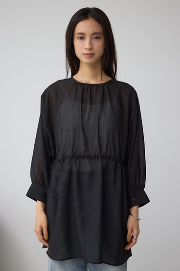 前後2WAY5分袖前リボンブラウス 詳細画像