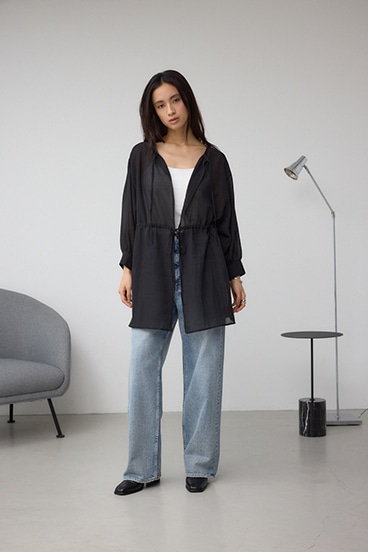 前後2WAY5分袖前リボンブラウス 詳細画像