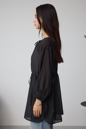 前後2WAY5分袖前リボンブラウス 詳細画像