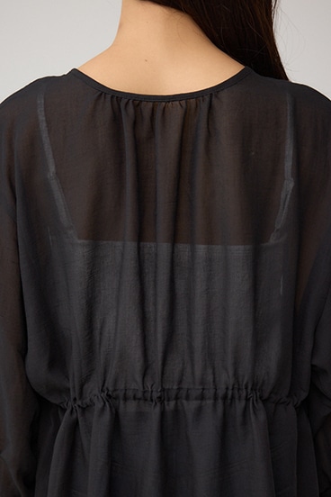 前後2WAY5分袖前リボンブラウス 詳細画像