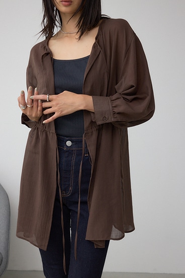 前後2WAY5分袖前リボンブラウス