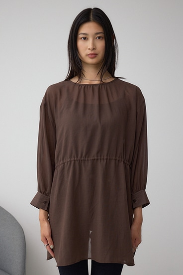 前後2WAY5分袖前リボンブラウス 詳細画像