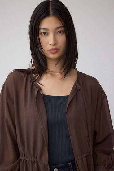 前後2WAY5分袖前リボンブラウス